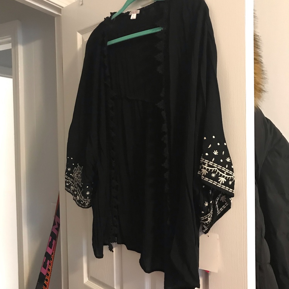 Black kimono/shaul